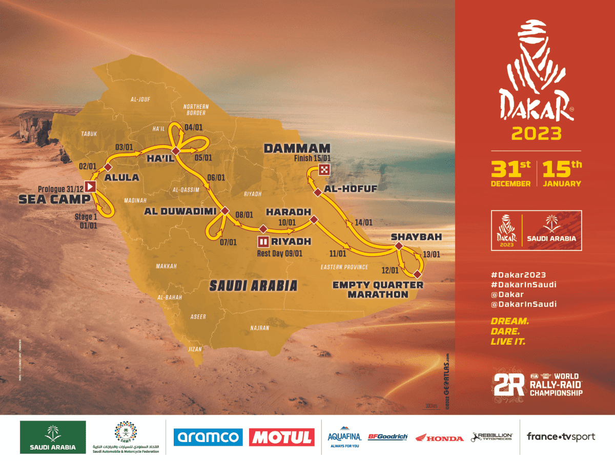 Die Strecke der Dakar 2023